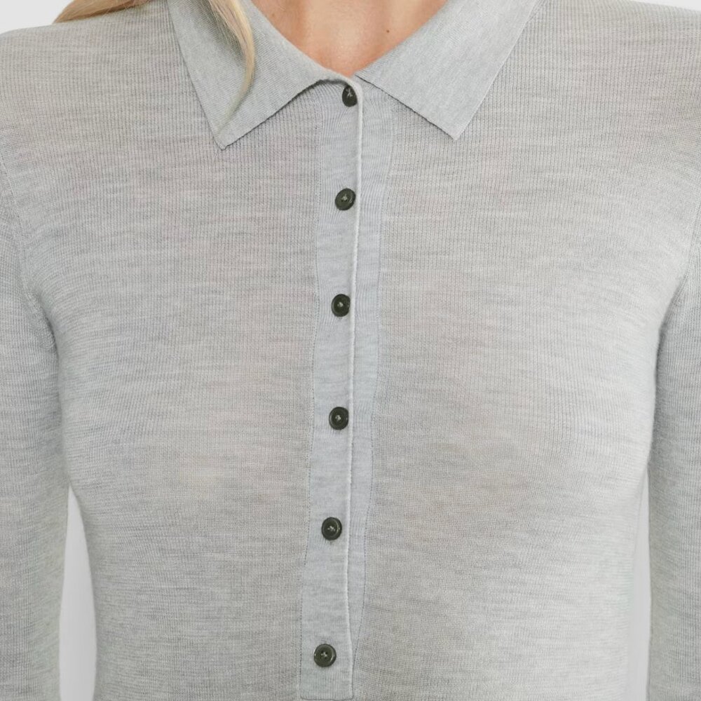 Wilfred Clarette Merino Wool Polo Sweater - Picture 11 of 15
